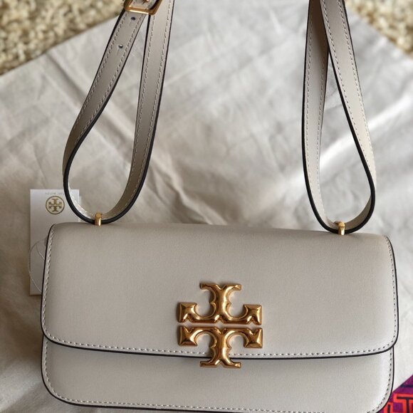Tory Burch NWT Eleanor E/W Small Convertible Shoulder Bag New Cream - Picture 4 of 10
